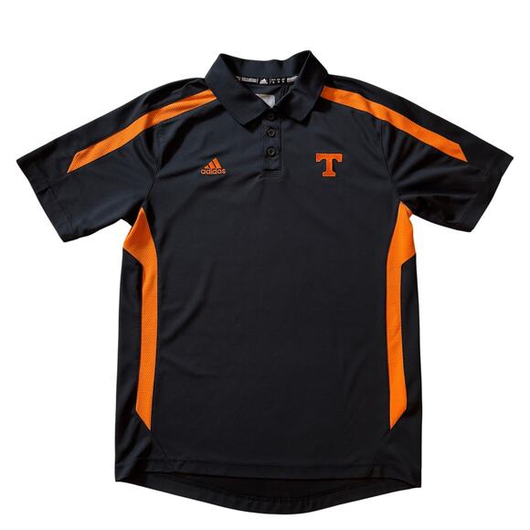 Adidas Tennessee Volunteers Polo Shirt Mens Size Small Black Golf Performance - Picture 1 of 9